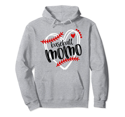 Baseball Momo Distressed Heart Laces Hoodie - Unique Graphic Men Women - T-Shirt, Sweatshirt, Hoodie