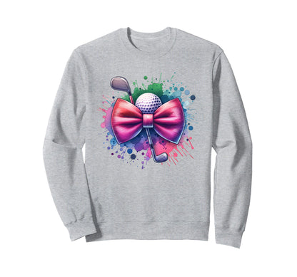 Golf Coquette Bow Drip Golf Sweatshirt - Casual Everyday Wear for Adults - T-Shirt, Sweatshirt, Hoodie