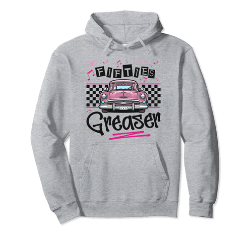 Fifties Greaser Car Vibes Hoodie - Unique Graphic for Adults - T-Shirt, Sweatshirt, Hoodie