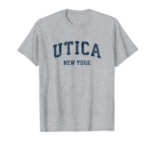Utica New York Ny Varsity Sports Navy T-Shirt - Graphic Print Men Women - T-Shirt, Sweatshirt, Hoodie
