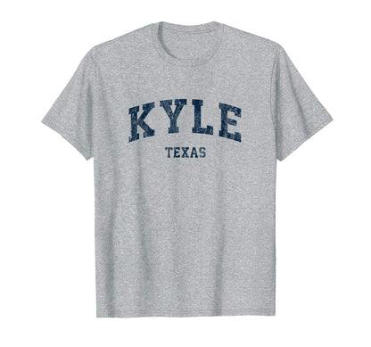 Kyle Texas Tx Varsity Sports Navy T-Shirt - Fun Novelty Design Unisex - T-Shirt, Sweatshirt, Hoodie