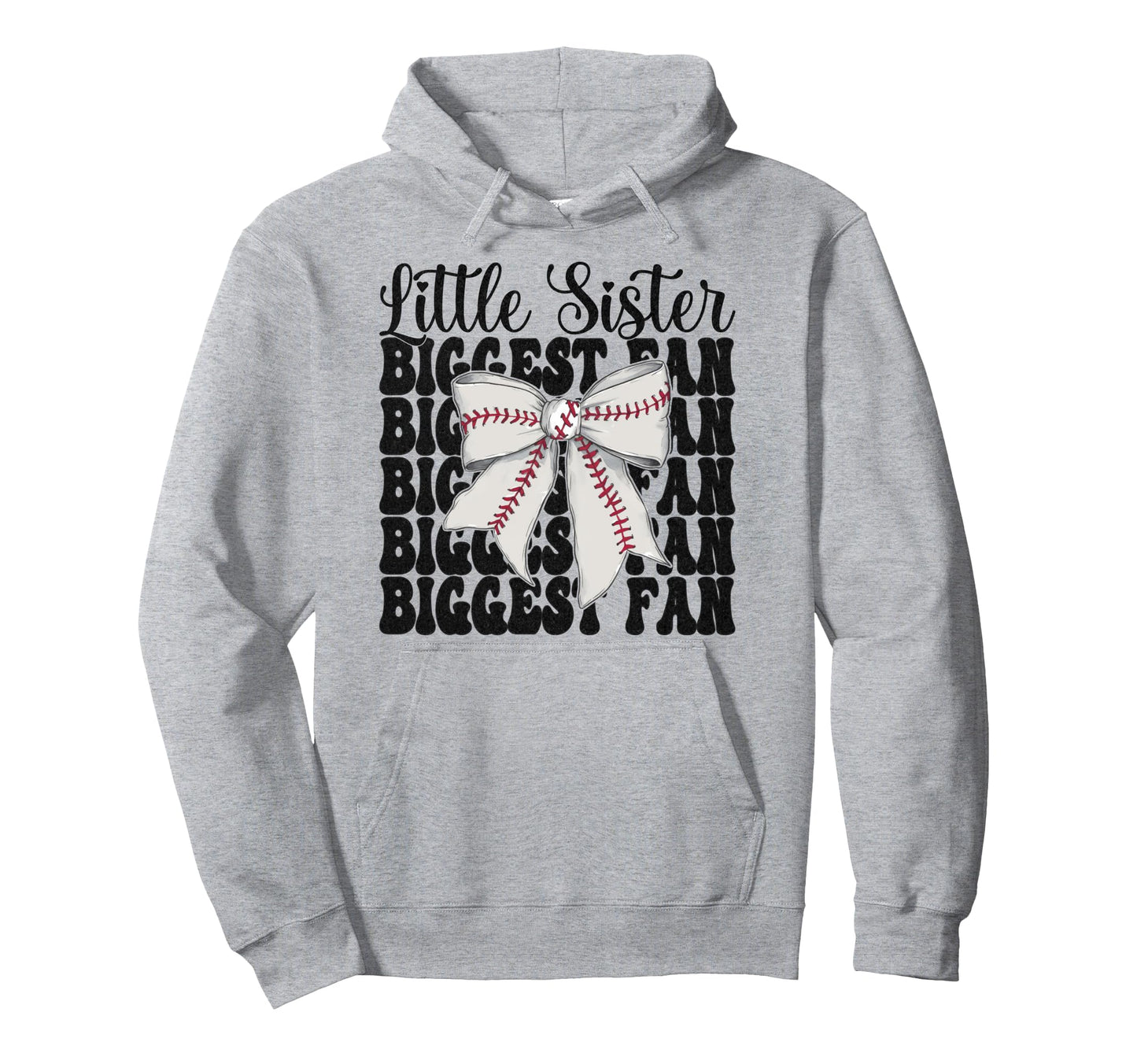 Baseball Sister Baseball Little Hoodie - Casual Everyday Wear Men Women - T-Shirt, Sweatshirt, Hoodie