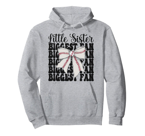 Baseball Sister Baseball Little Hoodie - Casual Everyday Wear Men Women - T-Shirt, Sweatshirt, Hoodie