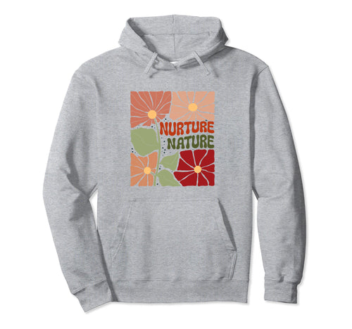 Boho Minimalistic Nature Lover Floral Hoodie - Custom Art Print Unisex - T-Shirt, Sweatshirt, Hoodie