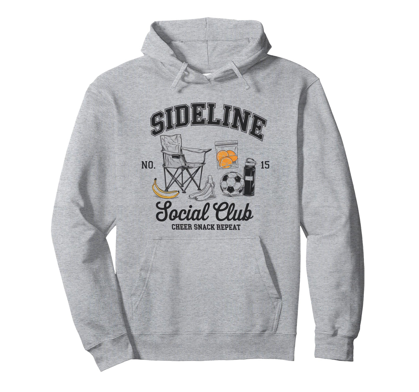 Sideline Social Club Soccer Mom Game Day Hoodie - Graphic Print for Adults - T-Shirt, Sweatshirt, Hoodie