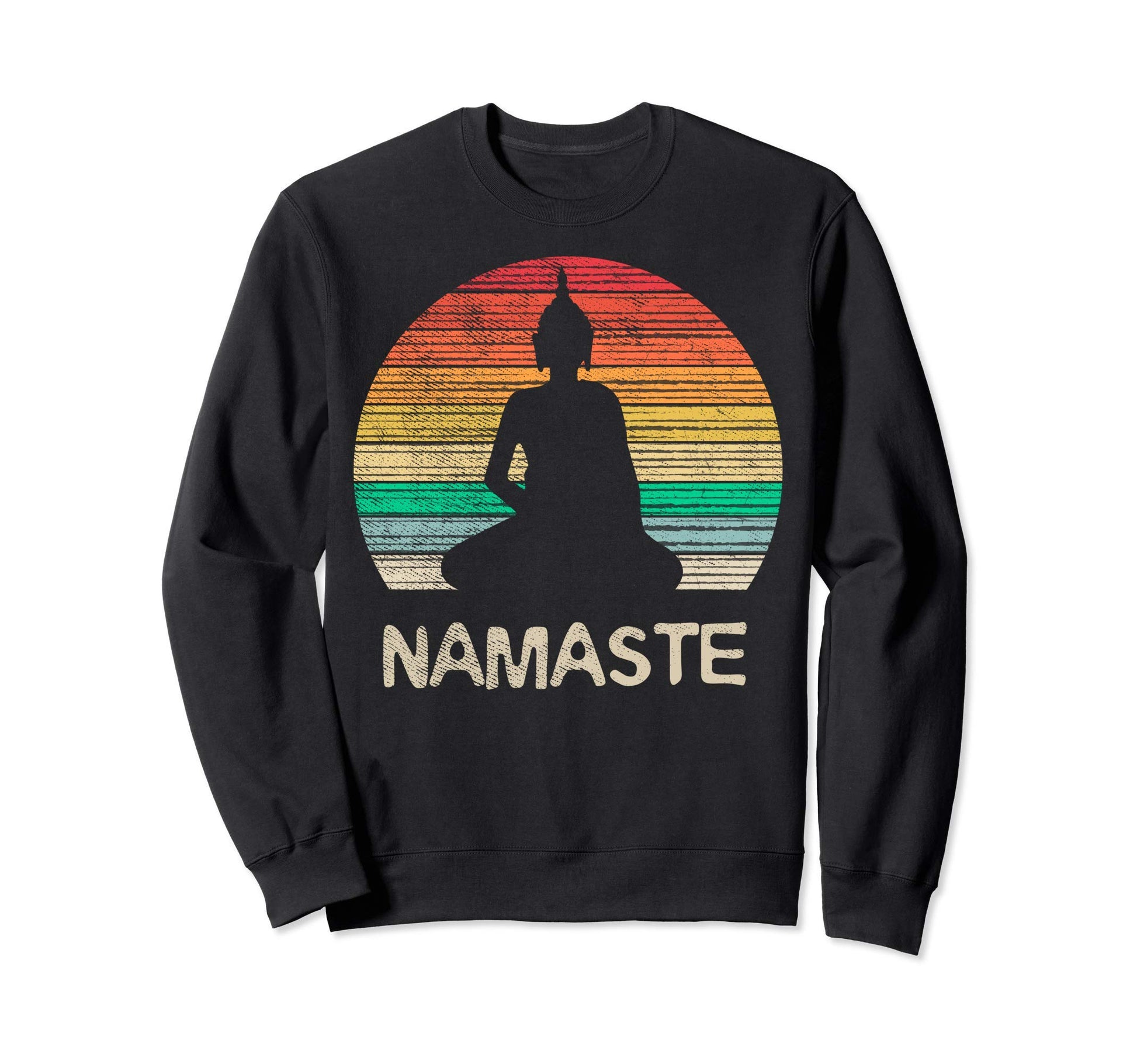 Namaste Buddha Pilates Yoga Sweatshirt - Fun Novelty Design for Adults - T-Shirt, Sweatshirt, Hoodie