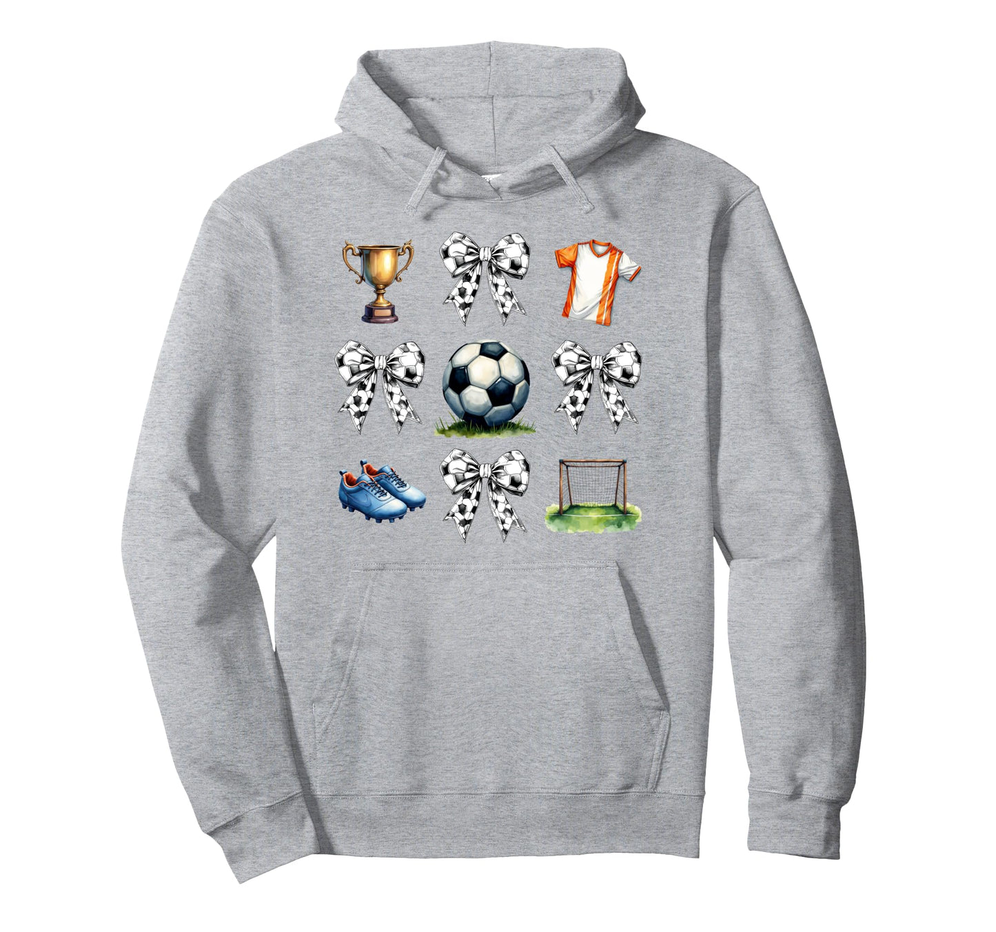 Coquette Bow Soccer Game Days Soccer Mom Hoodie - Unique Graphic Unisex - T-Shirt, Sweatshirt, Hoodie