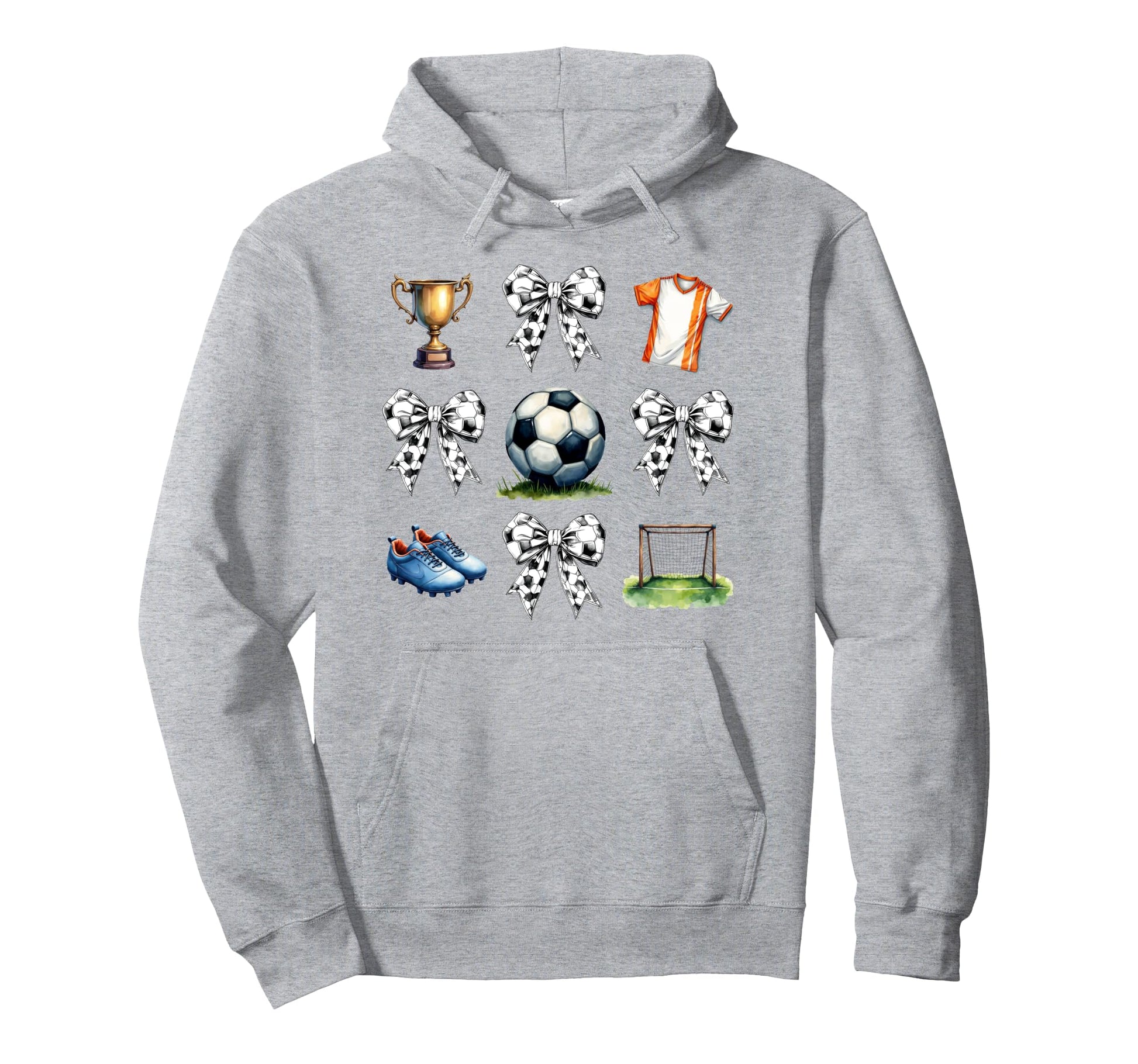 Coquette Bow Soccer Game Days Soccer Mom Hoodie - Unique Graphic Unisex - T-Shirt, Sweatshirt, Hoodie