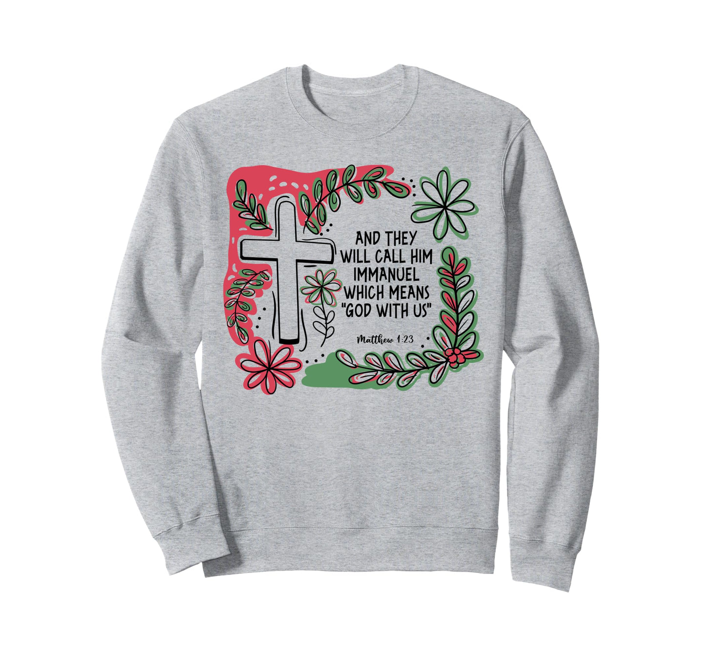 Christian Faith Cross Boho Sweatshirt - Aesthetic Graphic for Adults - T-Shirt, Sweatshirt, Hoodie