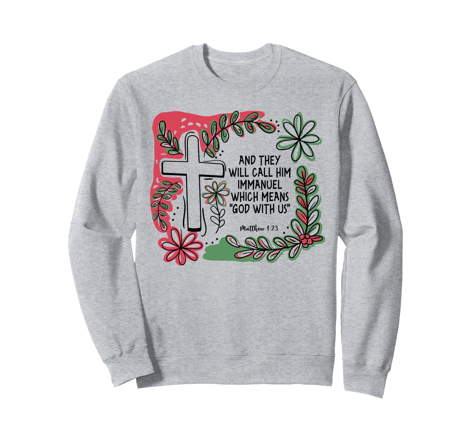 Christian Faith Cross Boho Sweatshirt - Aesthetic Graphic for Adults - T-Shirt, Sweatshirt, Hoodie