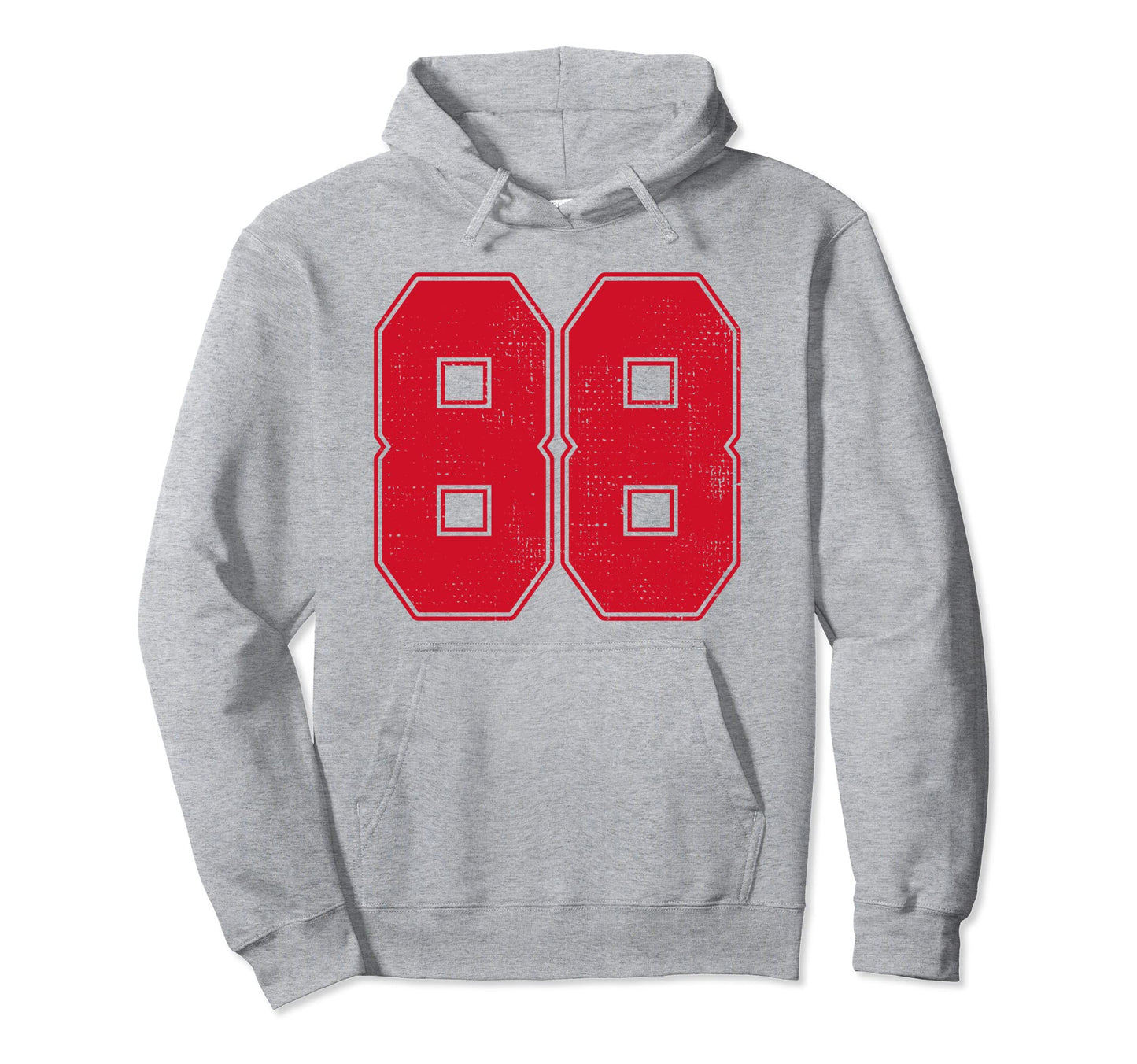 88 Outline Number 88 Varsity Fan Sports Hoodie - Graphic Print for Adults - T-Shirt, Sweatshirt, Hoodie