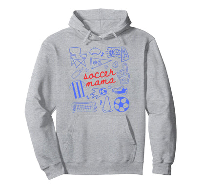 Soccer Mama Mothers Day Game Day Hoodie - Aesthetic Graphic Men Women - T-Shirt, Sweatshirt, Hoodie