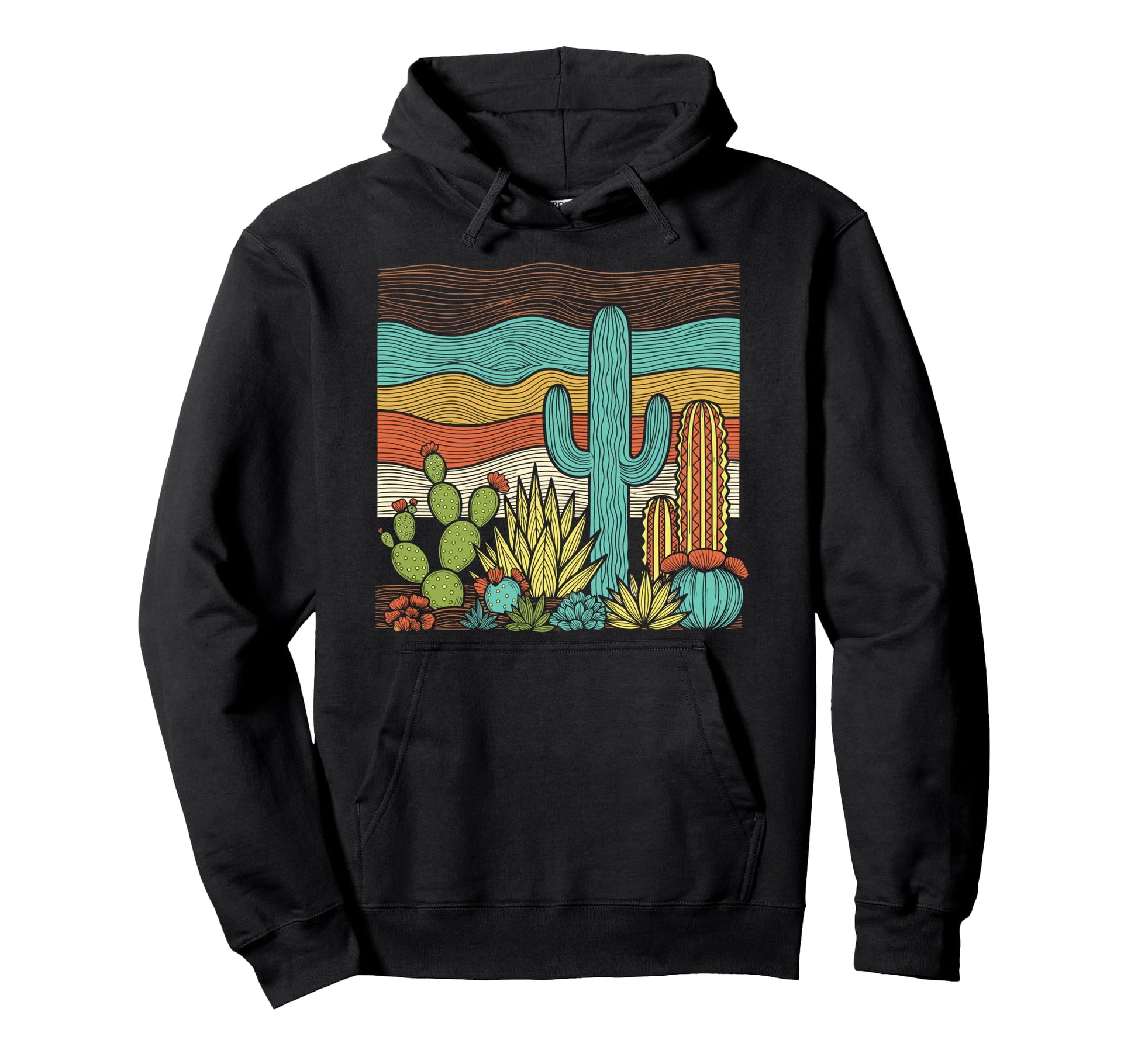 Desert Cacti Succulent Cactus Engraved Hoodie - Minimalist Print Unisex - T-Shirt, Sweatshirt, Hoodie