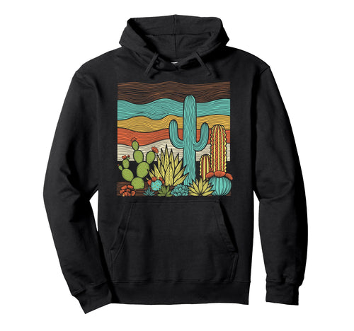 Desert Cacti Succulent Cactus Engraved Hoodie - Minimalist Print Unisex - T-Shirt, Sweatshirt, Hoodie