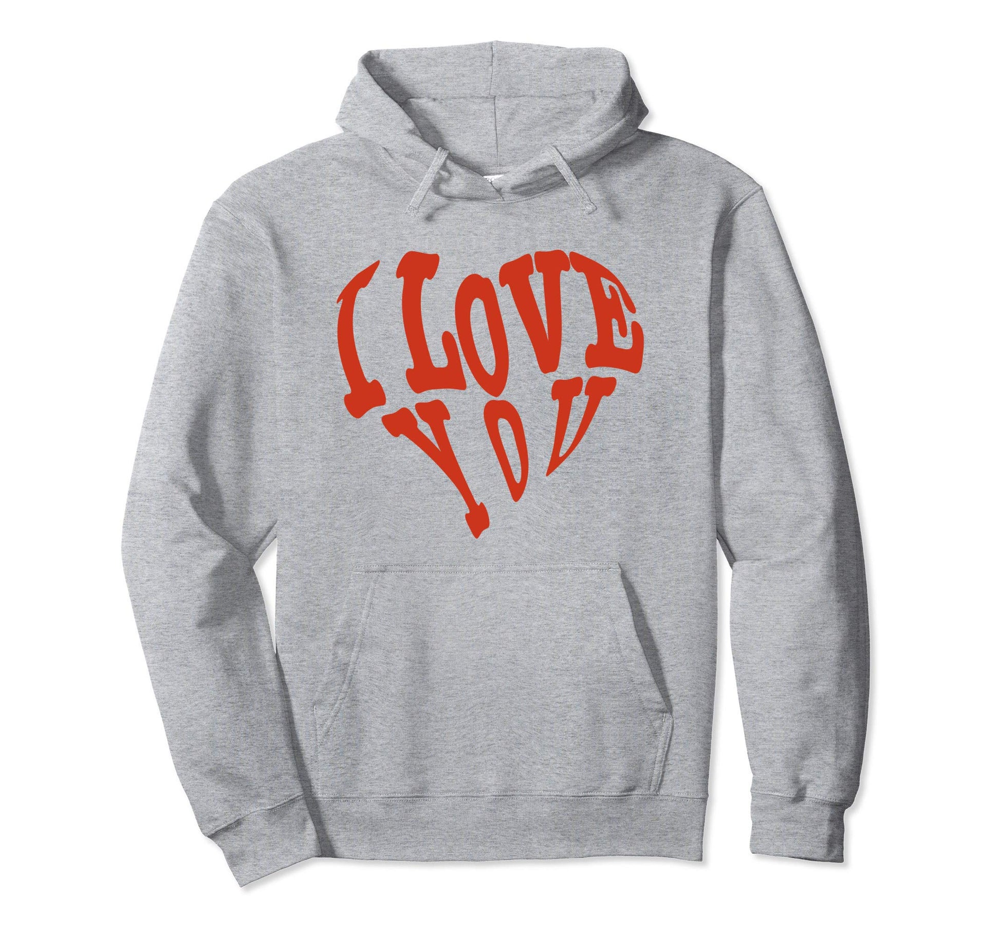 I Love You Heart Squiggly Words Hoodie - Streetwear Style for Adults - T-Shirt, Sweatshirt, Hoodie