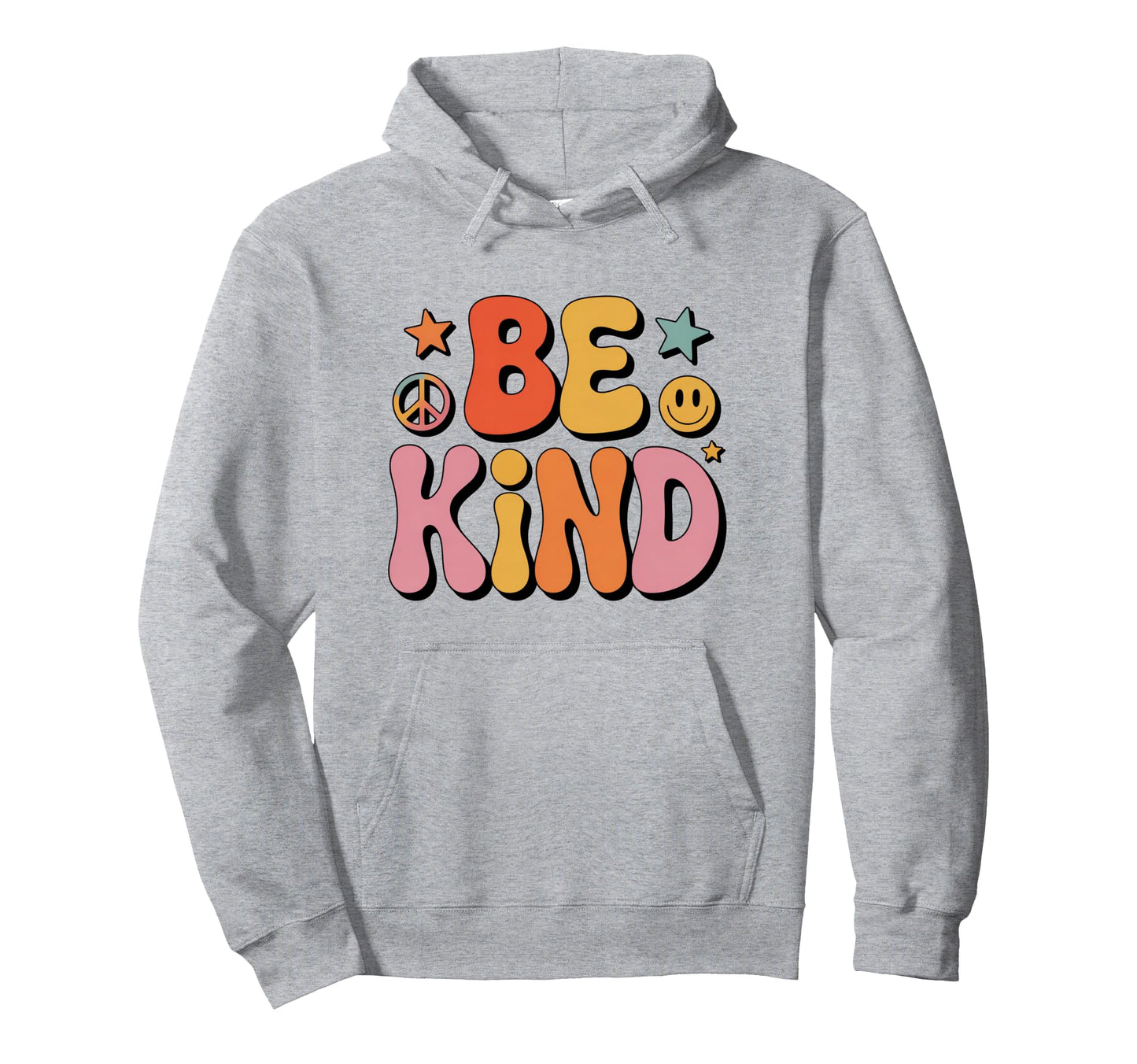 Be Kind 70S Groovy Rainbow Aesthetic Hoodie - Minimalist Print Men Women - T-Shirt, Sweatshirt, Hoodie