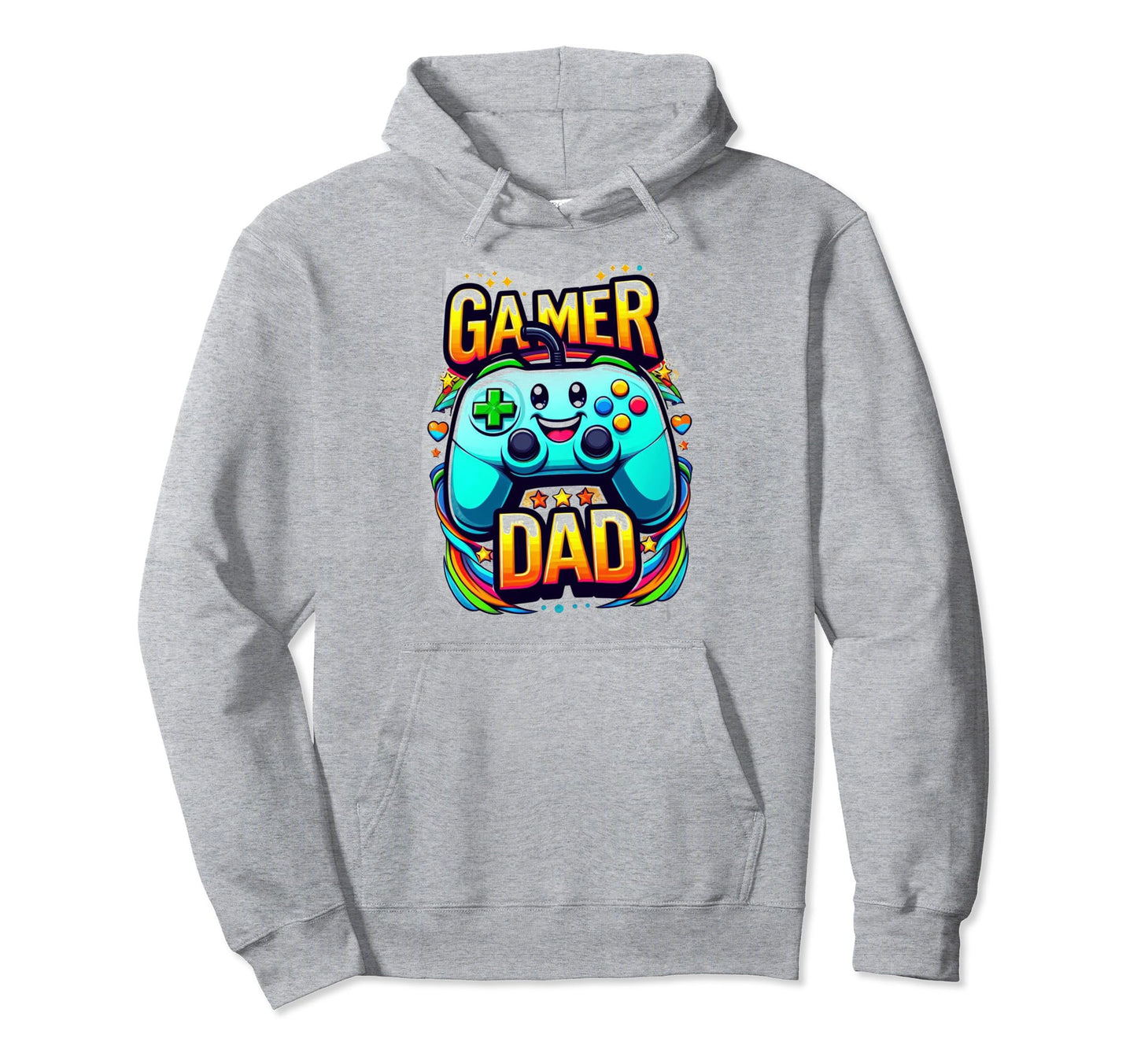 Gamer Dad Game Controller Gaming Hoodie - Aesthetic Graphic for Adults - T-Shirt, Sweatshirt, Hoodie