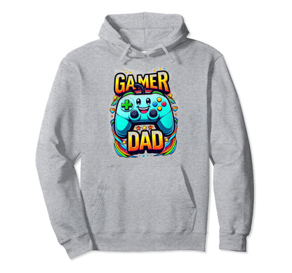 Gamer Dad Game Controller Gaming Hoodie - Aesthetic Graphic for Adults - T-Shirt, Sweatshirt, Hoodie