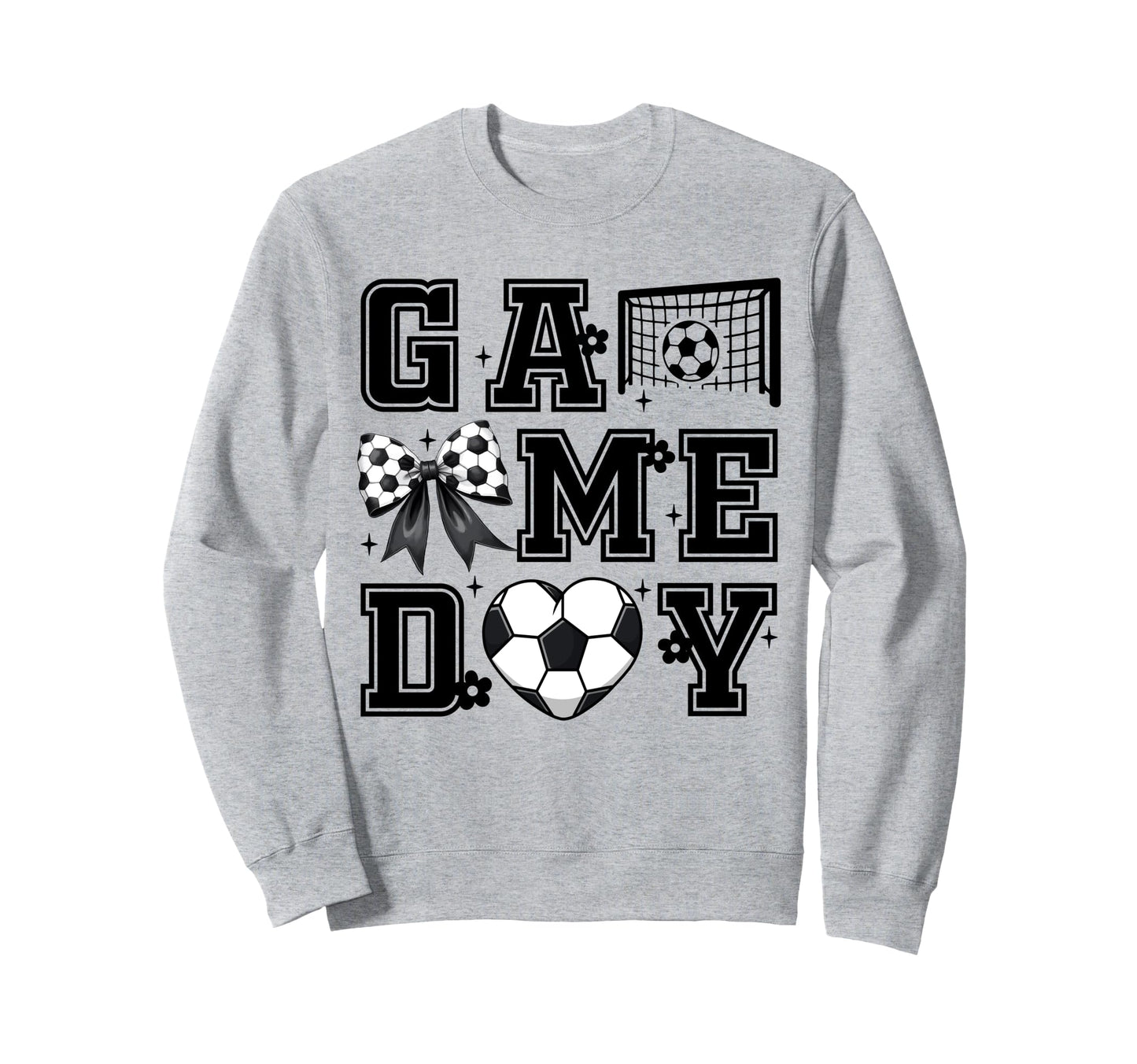 Soccer Game Day Coquette Bow Funny Sweatshirt - Novelty Apparel Unisex - T-Shirt, Sweatshirt, Hoodie