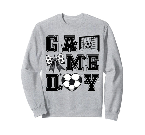 Soccer Game Day Coquette Bow Funny Sweatshirt - Novelty Apparel Unisex - T-Shirt, Sweatshirt, Hoodie