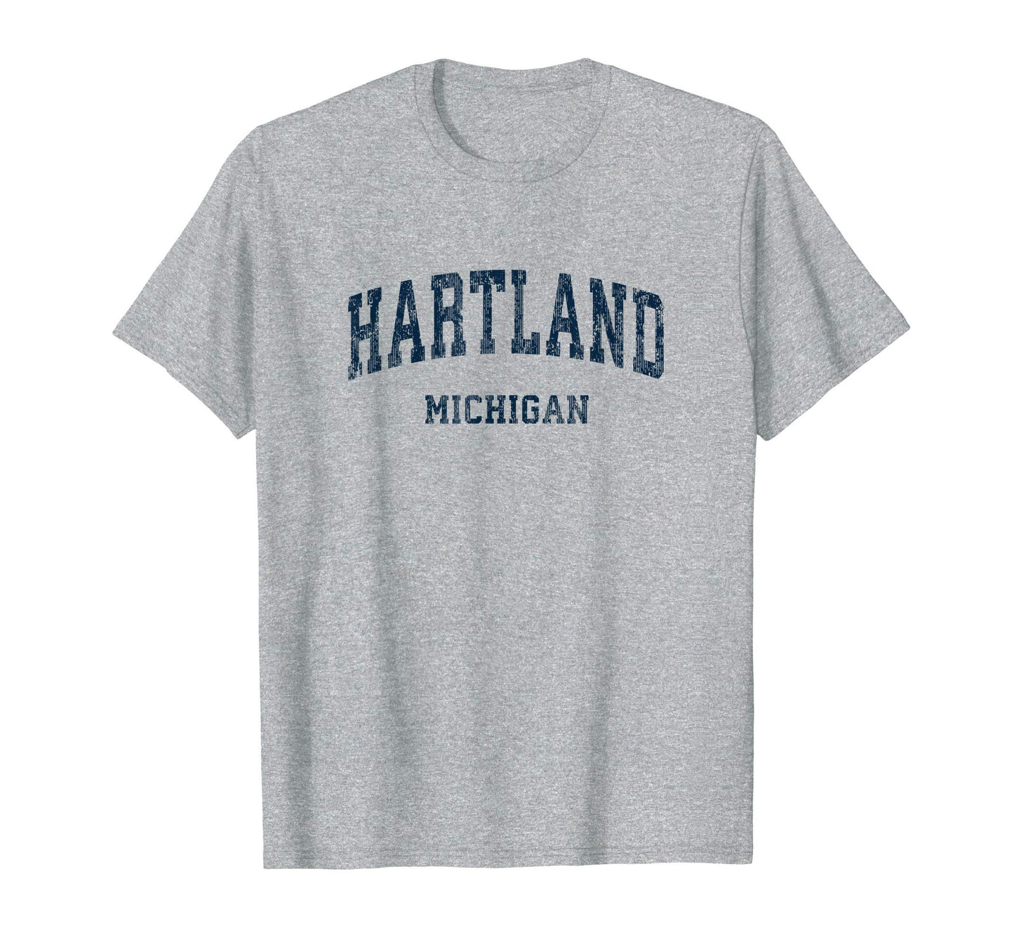Hartland Michigan Mi Varsity Sports T-Shirt - Minimalist Print Men Women - T-Shirt, Sweatshirt, Hoodie