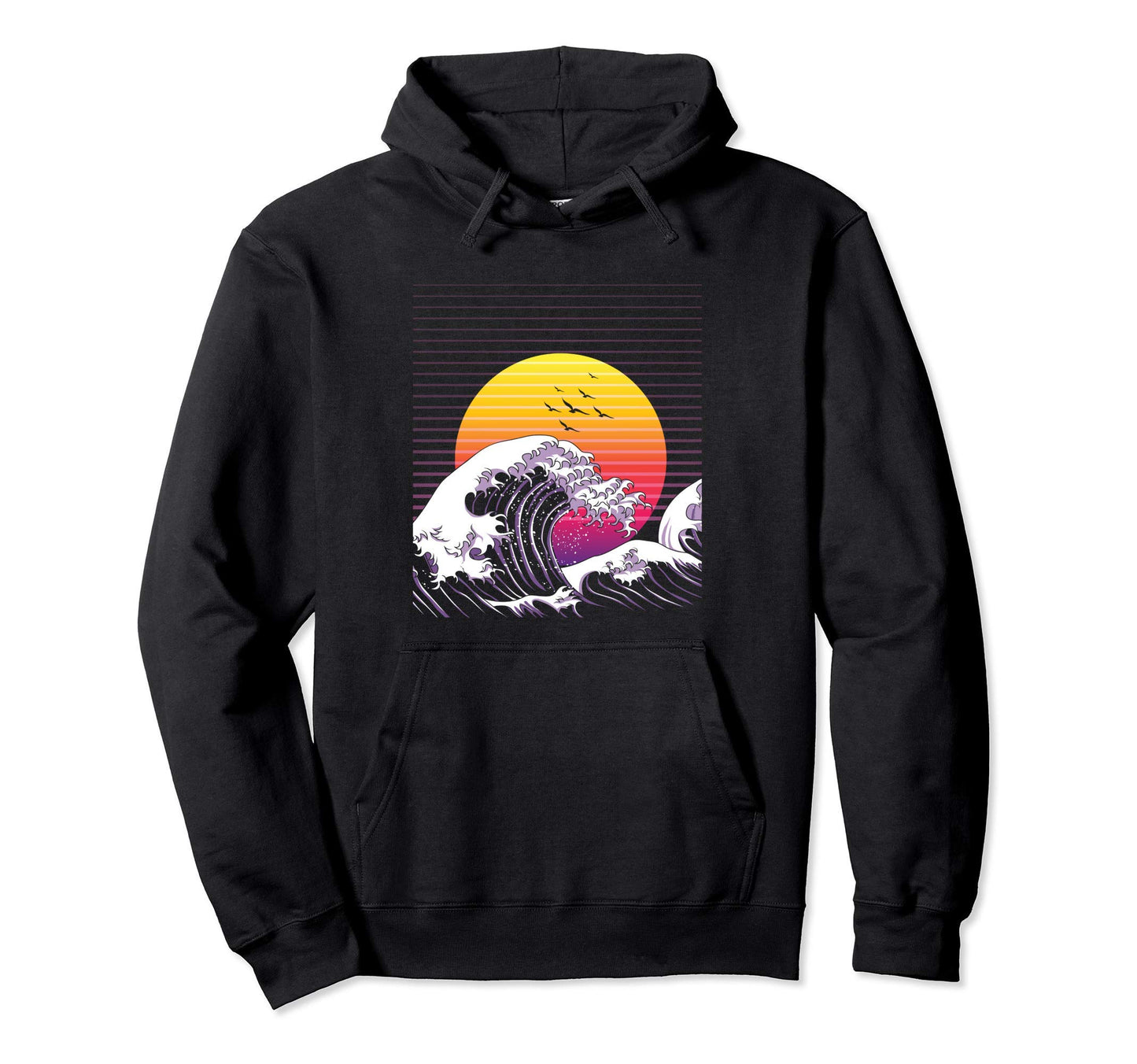 Great Wave Off Kanagawa Japanese Hoodie - Casual Everyday Wear Men Women - T-Shirt, Sweatshirt, Hoodie