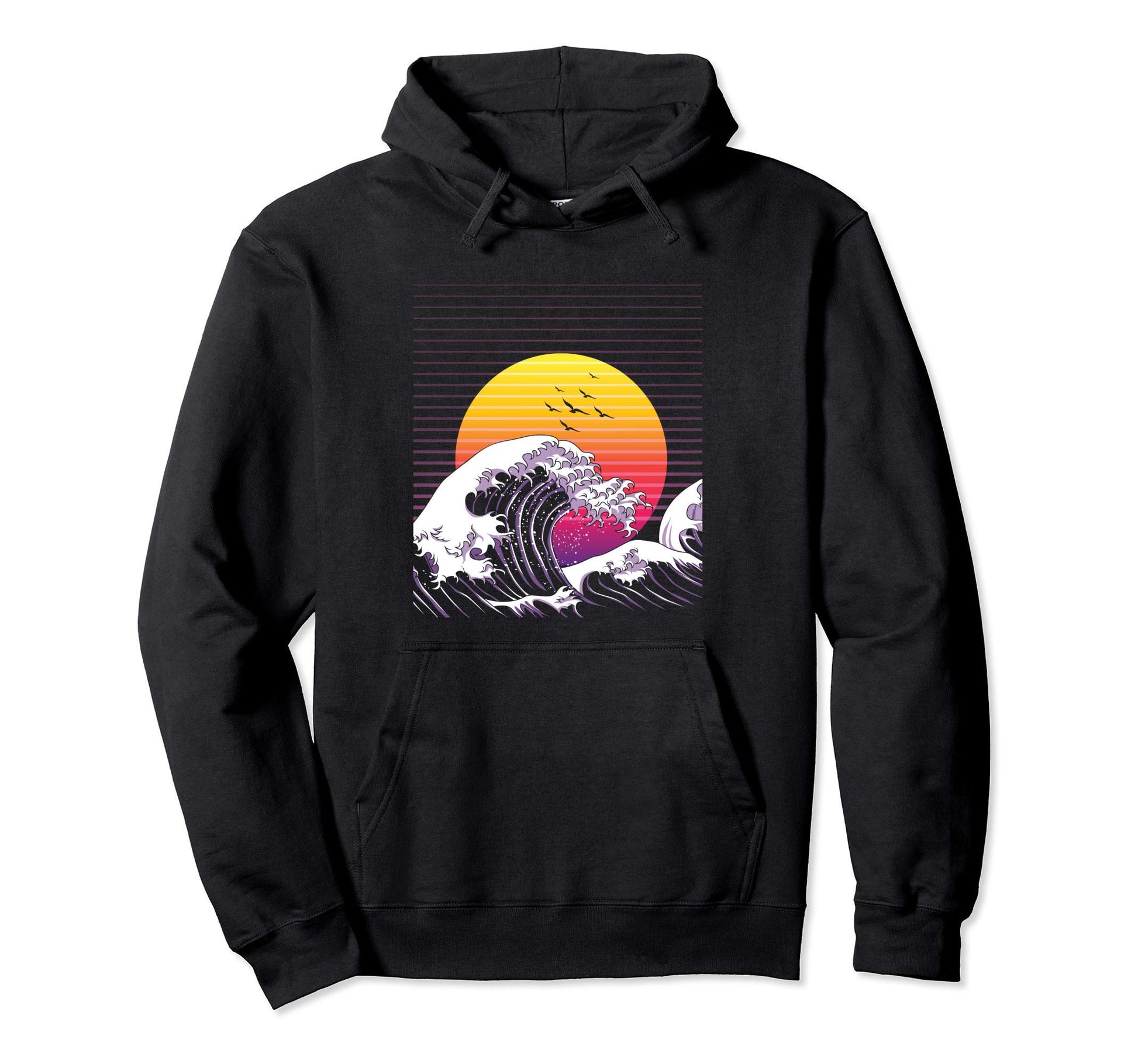 Great Wave Off Kanagawa Japanese Hoodie - Casual Everyday Wear Men Women - T-Shirt, Sweatshirt, Hoodie