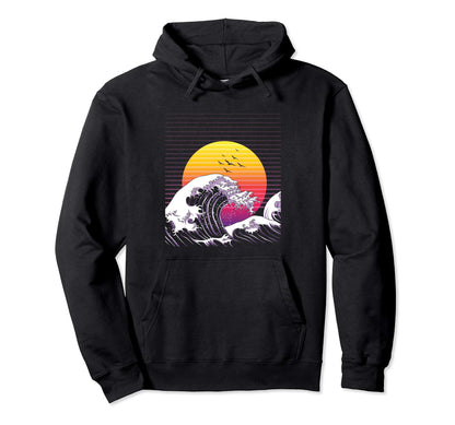 Great Wave Off Kanagawa Japanese Hoodie - Casual Everyday Wear Men Women - T-Shirt, Sweatshirt, Hoodie