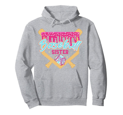 Baseball Sister Drip Ice Cream Hoodie - Streetwear Style for Adults - T-Shirt, Sweatshirt, Hoodie