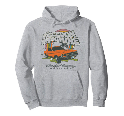 Ford Orange Mustang Fastrack Freedom Hoodie - Novelty Apparel for Adults - T-Shirt, Sweatshirt, Hoodie