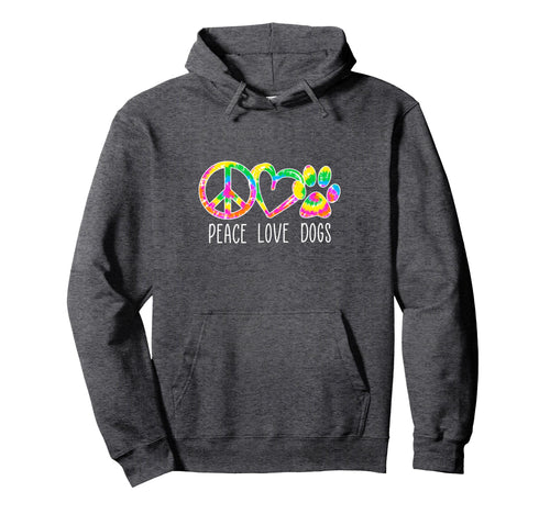 Dog Lover Shirts Peace Love Dogs Hoodie - Minimalist Print for Adults - T-Shirt, Sweatshirt, Hoodie