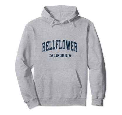 Bellflower California Ca Varsity Hoodie - Custom Art Print for Adults - T-Shirt, Sweatshirt, Hoodie