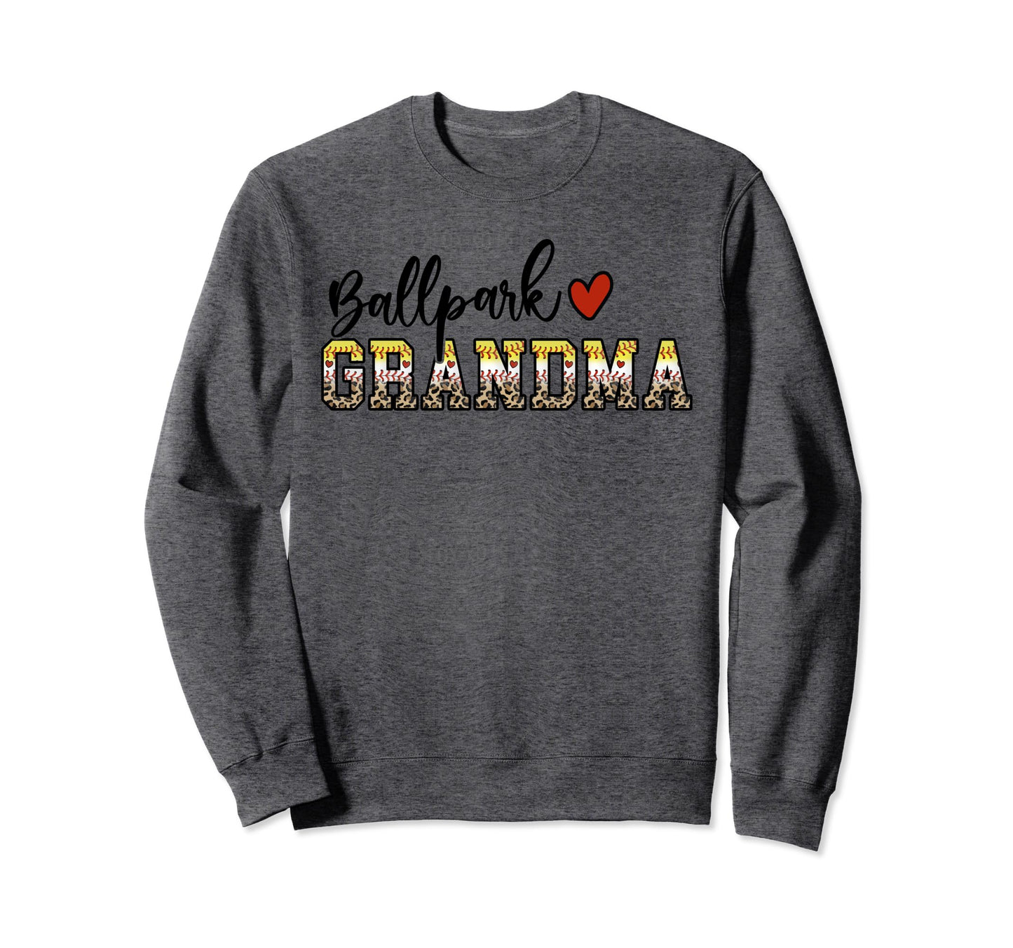 Ballpark Grandma Baseball Sweatshirt - Aesthetic Graphic for Adults - T-Shirt, Sweatshirt, Hoodie