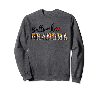 Ballpark Grandma Baseball Sweatshirt - Aesthetic Graphic for Adults - T-Shirt, Sweatshirt, Hoodie