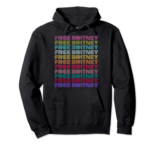 Free Britney Rainbow Distressed Hoodie - Casual Everyday Wear Men Women - T-Shirt, Sweatshirt, Hoodie