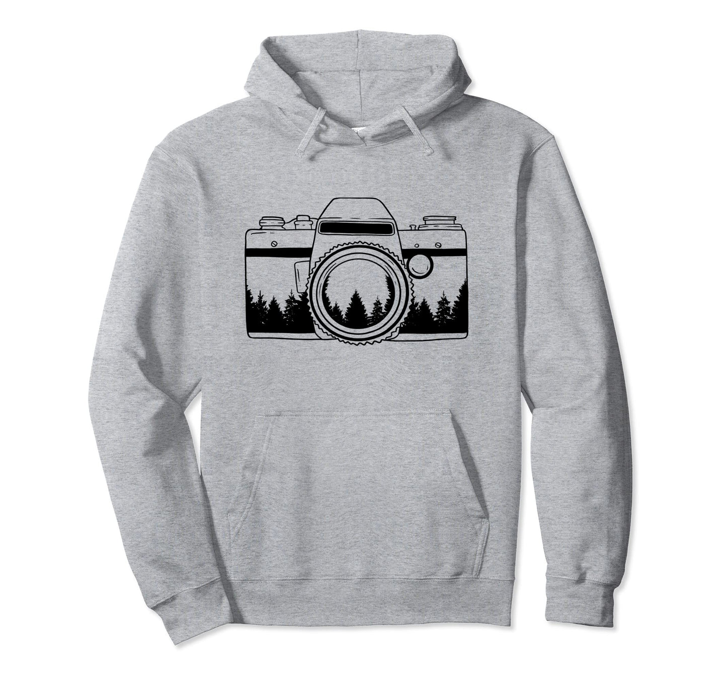 Photographer Camera Trees Nature Hoodie - Aesthetic Graphic Men Women - T-Shirt, Sweatshirt, Hoodie