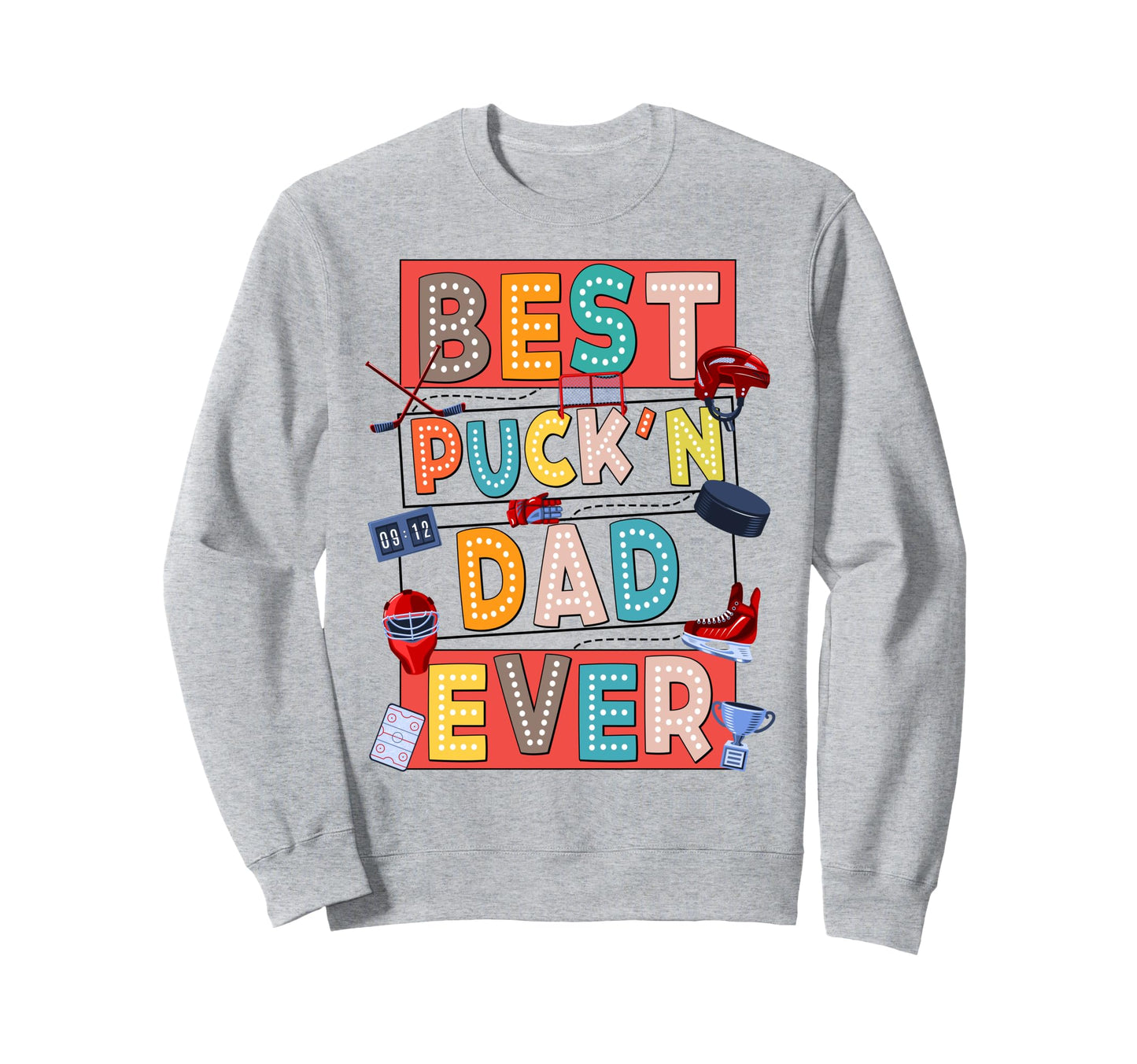 Hockey Dad Hockey Lover Biggest Sweatshirt - Custom Art Print for Adults - T-Shirt, Sweatshirt, Hoodie