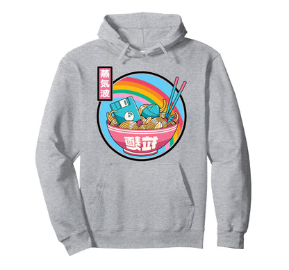 Digital Ramen Bowl Japan Pastel Otaku Hoodie - Novelty Apparel Unisex - T-Shirt, Sweatshirt, Hoodie