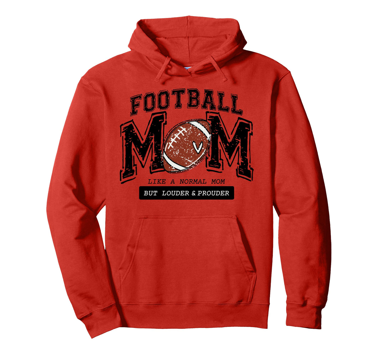 Football Mom Like Normal Mom But Hoodie - Custom Art Print Men Women - T-Shirt, Sweatshirt, Hoodie