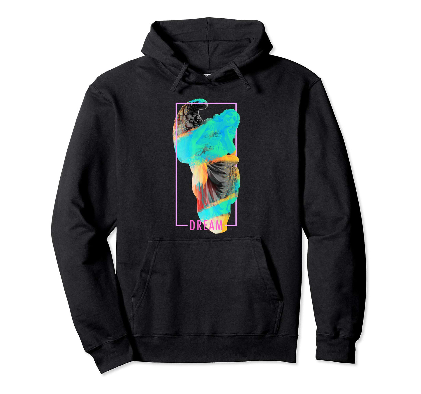 Dream Angel Statue Vaporwave Hoodie - Casual Everyday Wear for Adults - T-Shirt, Sweatshirt, Hoodie