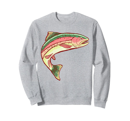 Rainbow Trout Fishing Fish Sweatshirt - Aesthetic Graphic Men Women - T-Shirt, Sweatshirt, Hoodie