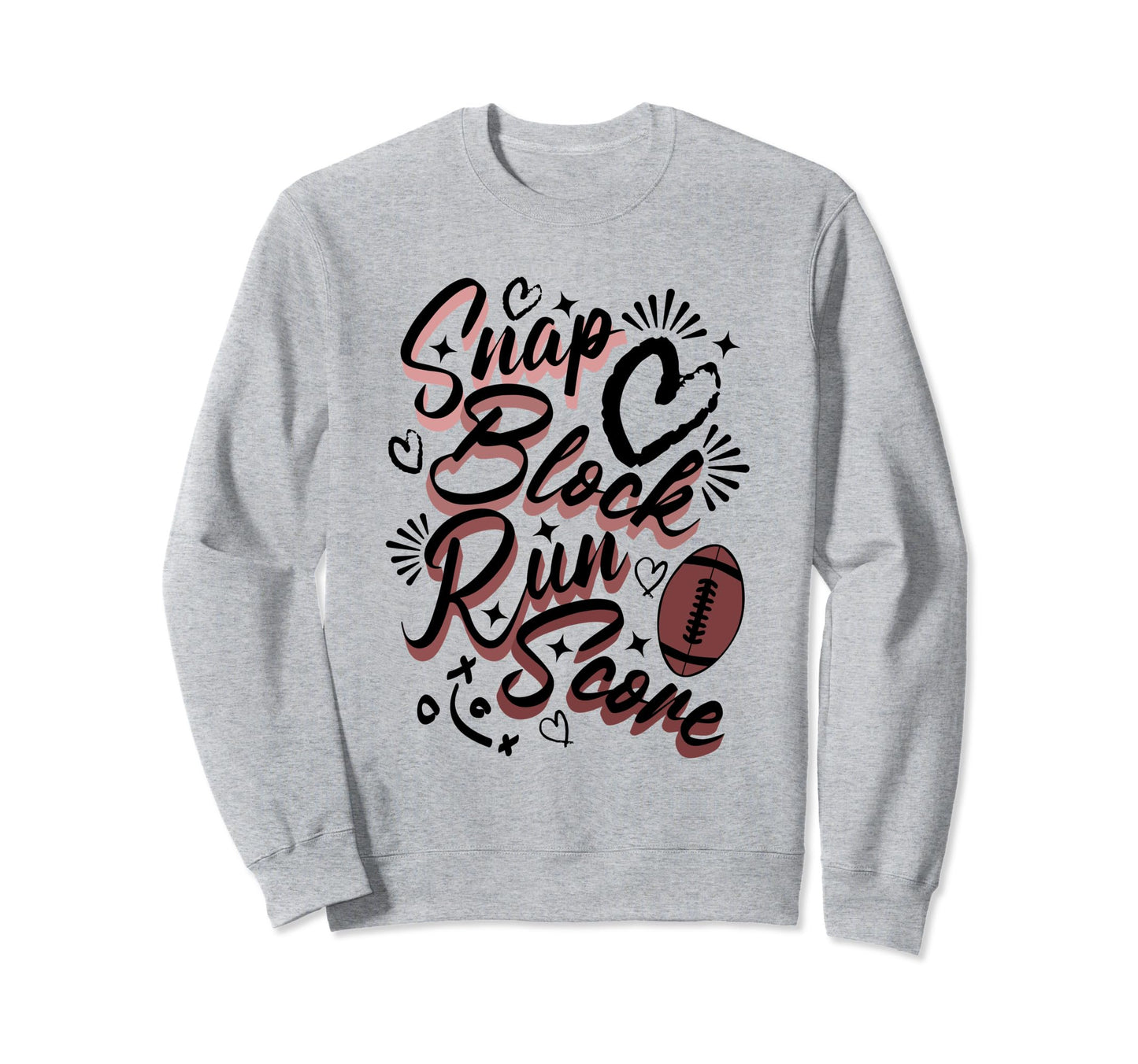 Football Mom Wife Gameday Snap Block Sweatshirt - Graphic Print Men Women - T-Shirt, Sweatshirt, Hoodie