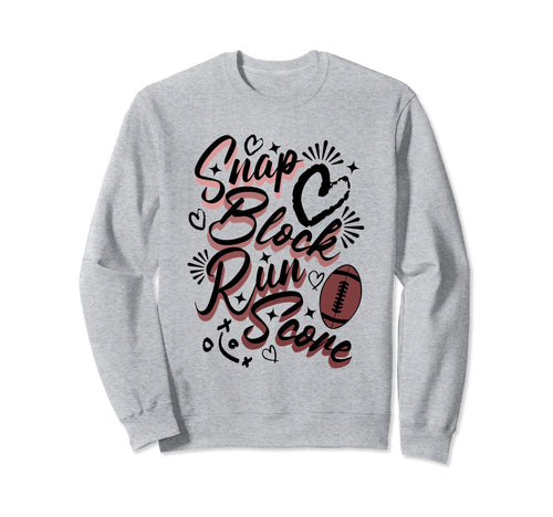 Football Mom Wife Gameday Snap Block Sweatshirt - Graphic Print Men Women - T-Shirt, Sweatshirt, Hoodie
