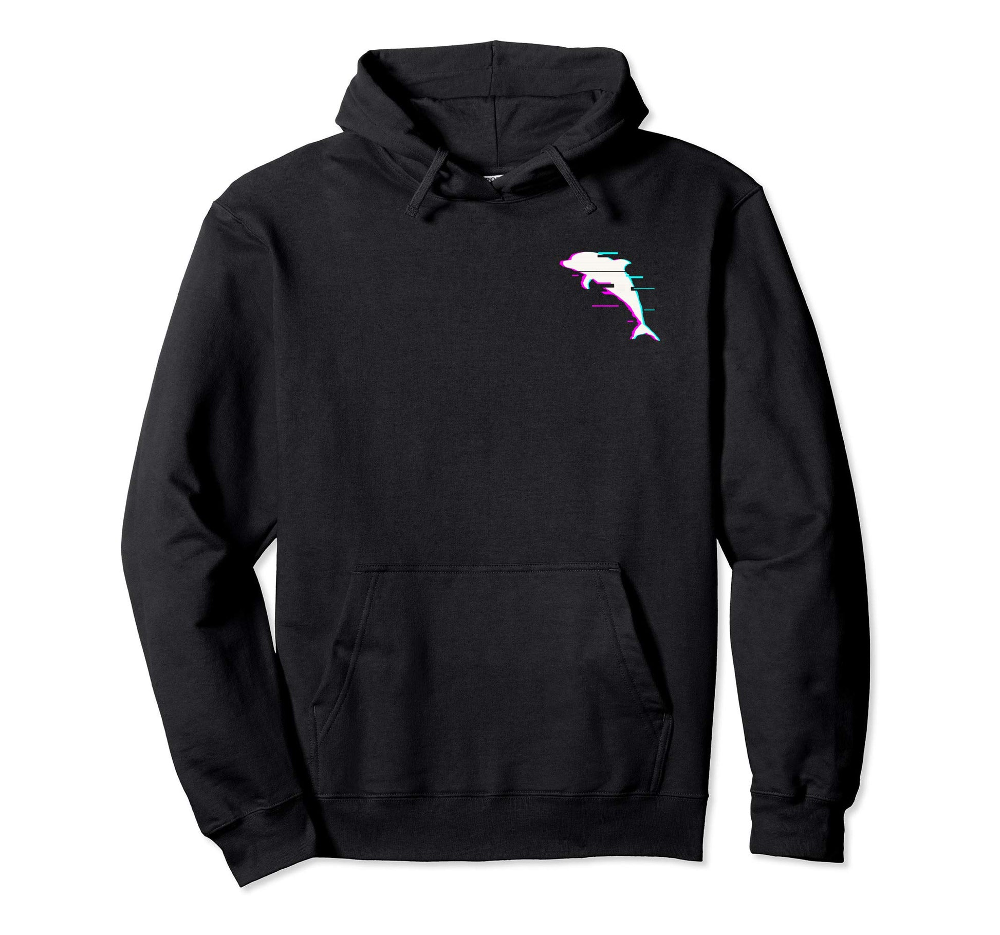Dolphin Aesthetic Vaporwave Dolphin Hoodie - Fun Novelty Design Unisex - T-Shirt, Sweatshirt, Hoodie
