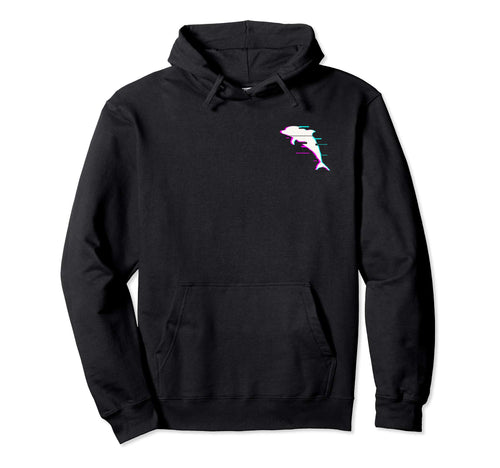 Dolphin Aesthetic Vaporwave Dolphin Hoodie - Fun Novelty Design Unisex - T-Shirt, Sweatshirt, Hoodie