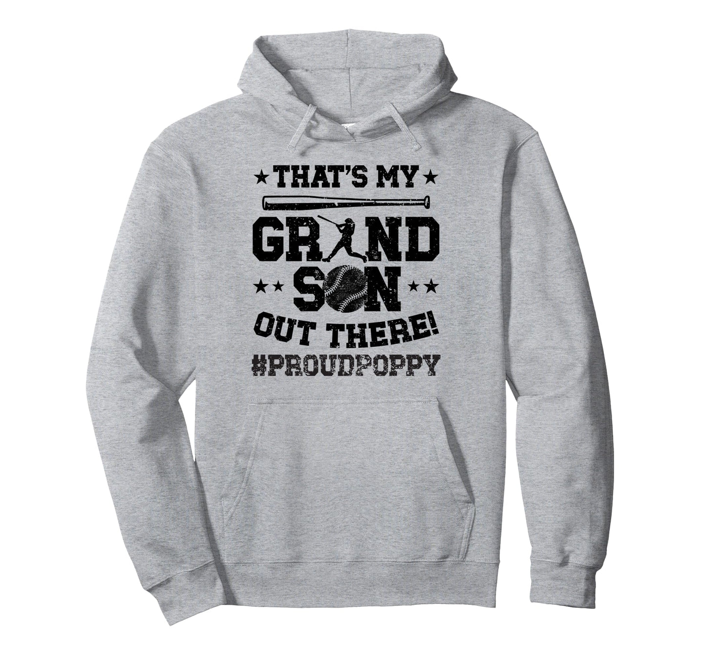 Thats My Grandson Baseball Poppy Hoodie - Casual Everyday Wear for Adults - T-Shirt, Sweatshirt, Hoodie
