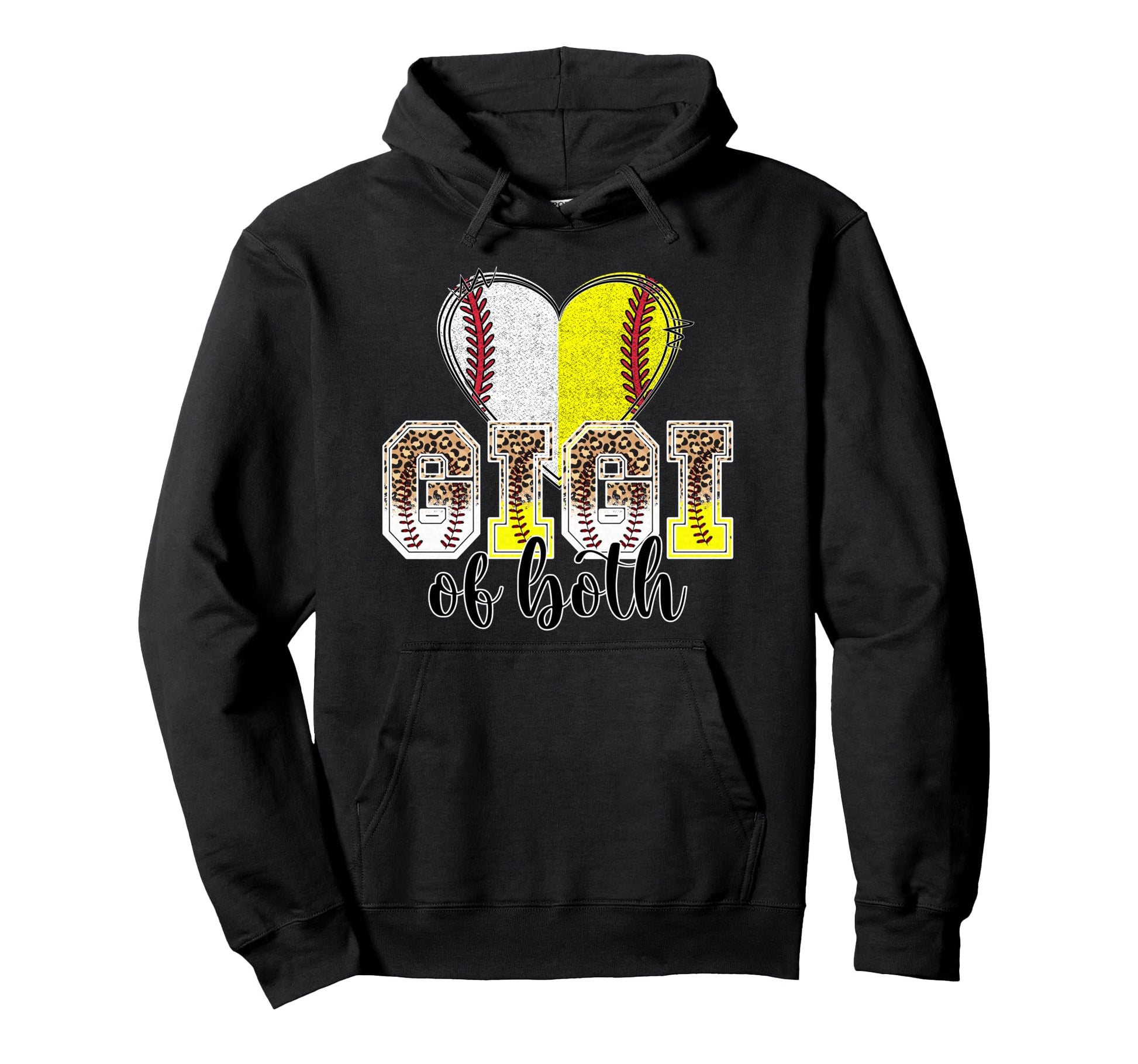 Gigi Both Softball Baseball Gigi Hoodie - Minimalist Print for Adults - T-Shirt, Sweatshirt, Hoodie