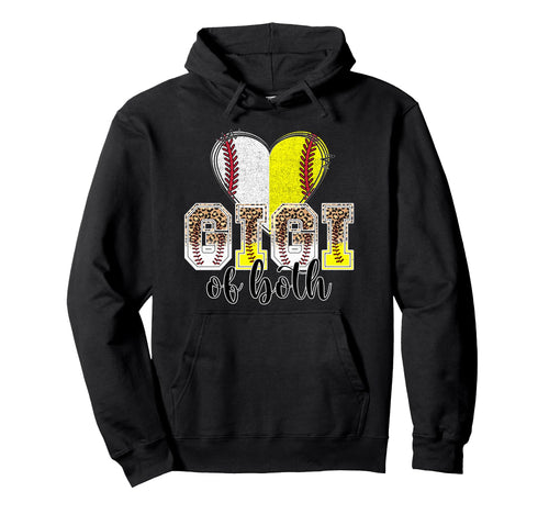 Gigi Both Softball Baseball Gigi Hoodie - Minimalist Print for Adults - T-Shirt, Sweatshirt, Hoodie