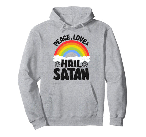 Punk Band Death Metal Rainbow Peace Hoodie - Minimalist Print Men Women - T-Shirt, Sweatshirt, Hoodie