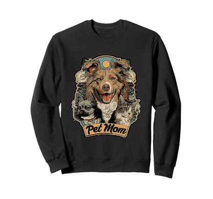 Pet Mom Dog And Cat Multi Lover Sweatshirt - Unique Graphic for Adults - T-Shirt, Sweatshirt, Hoodie